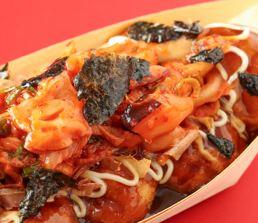 キムチたこ焼き（ズーム）