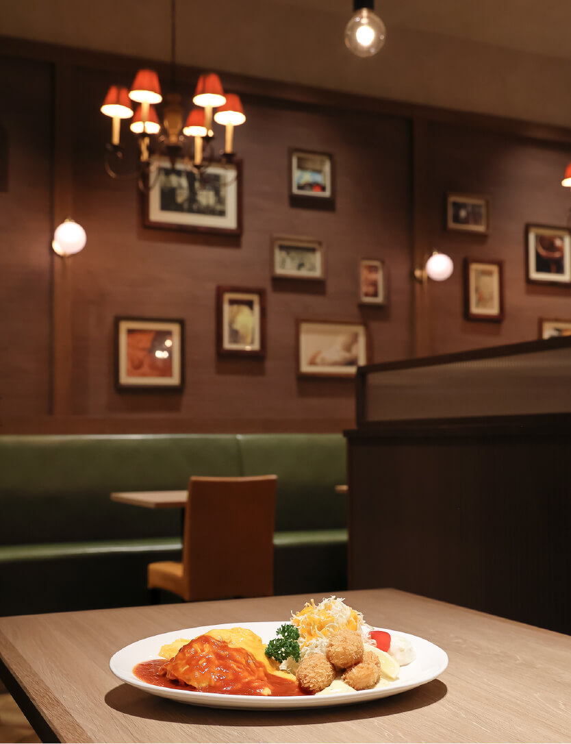 オムライス＆かきフライ（引き）