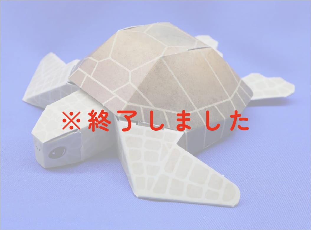「ウミガメ」のペーパークラフトを作ってみよう！